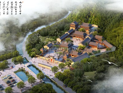 昌江资教寺总体建筑规划方案图