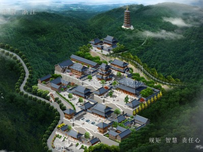 昌江龙王寺古建规划设计布局图